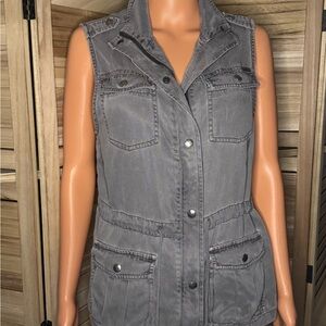 Max Jeans Charcoal Sleeveless Vest